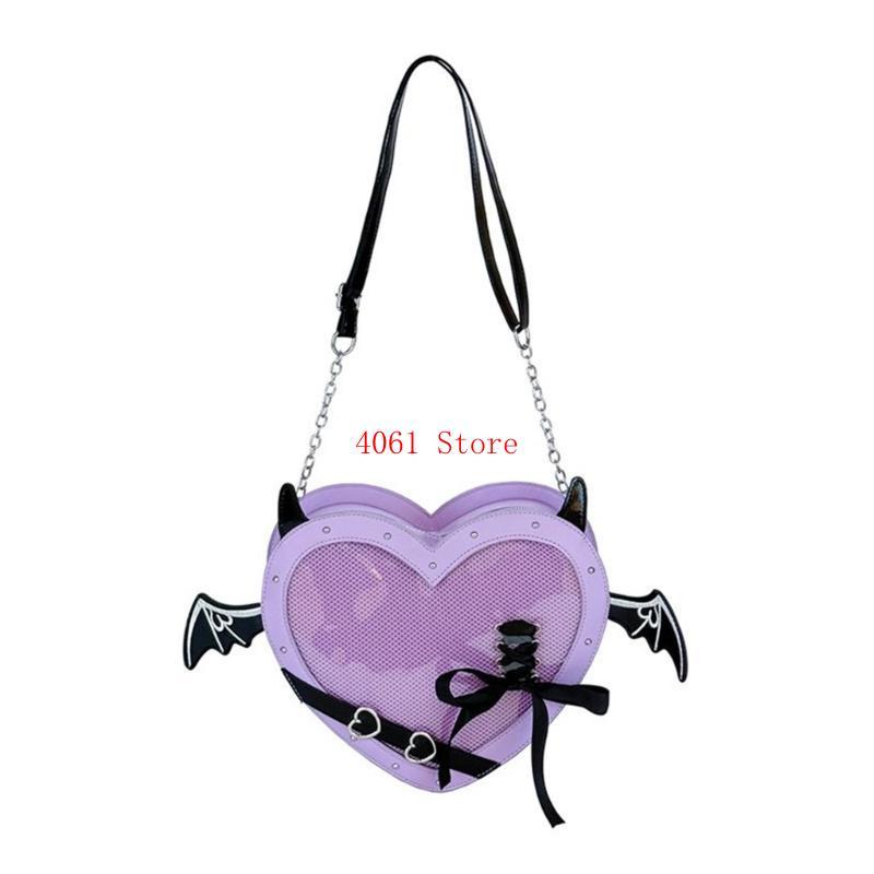 Japanese Crossbody Bag Heart Shoulder Bag Lovely Itabag for Girl