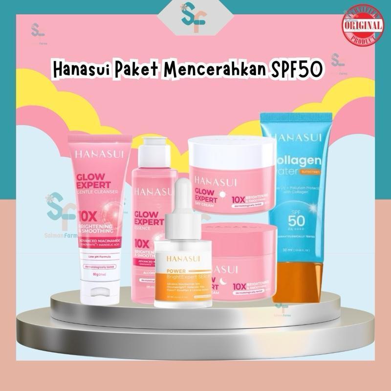 Hanasui Paket Glow Expert Lengkap Glowing Mencerahkan Anti Flek Hitam