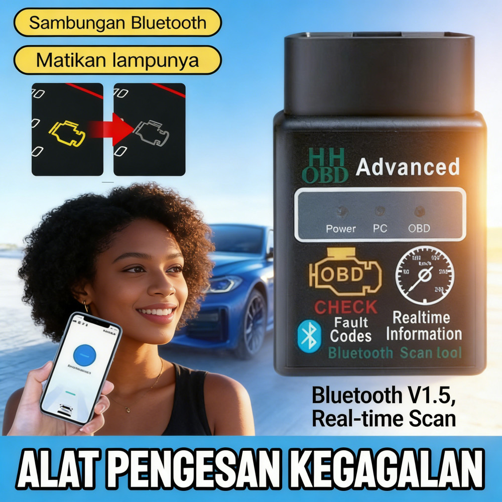 ELM 327 Diagnostik, Alat Kompatibel, Bluetooth V1.5, ELM 327 Mobil
