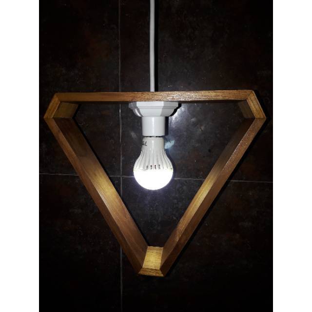 Kap Lampu Gantung Kayu Jati Nordic