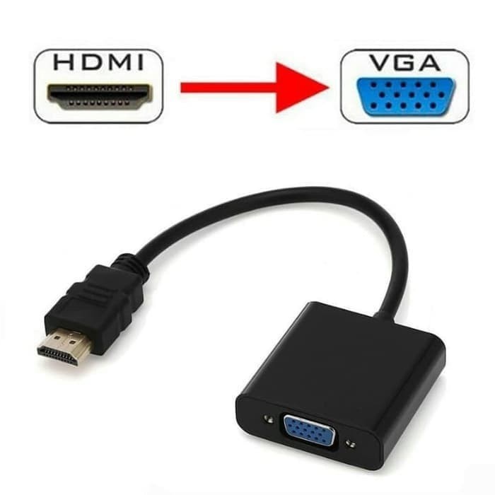 Kabel Converter Hdmi to Vga / Konektor HDMI Male ke VGA Female