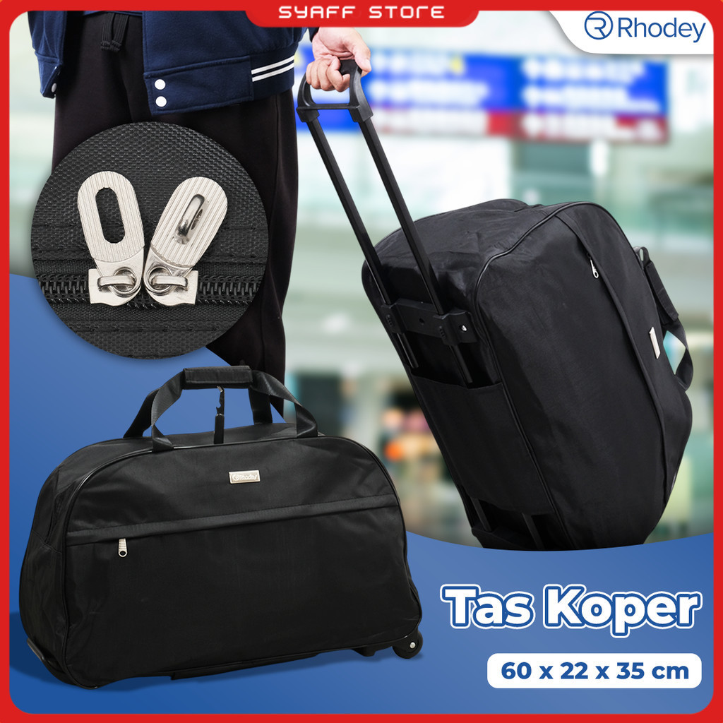 Rhodey Tas Koper Duffle Travel Bag with Trolley Size L