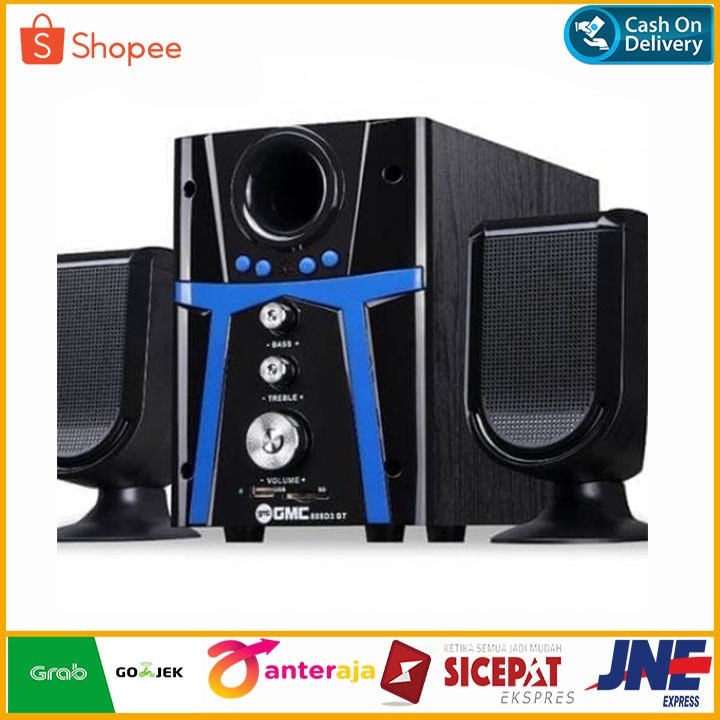 Speaker Aktif Bluetooth GMC 888D3 / D2 Multimedia Radio Super Bass Original / Speker / Spiker ngebas