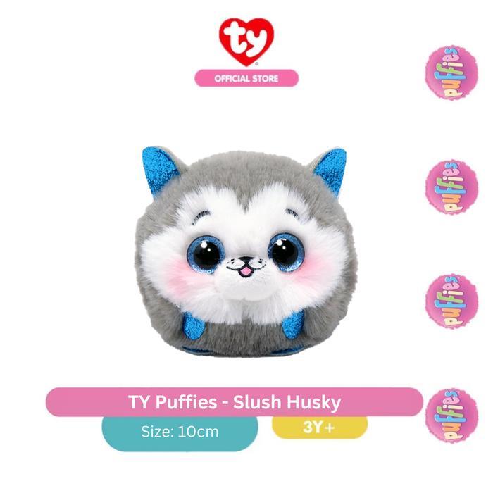 TY Puffies Slush Husky - Boneka Anjing Husky