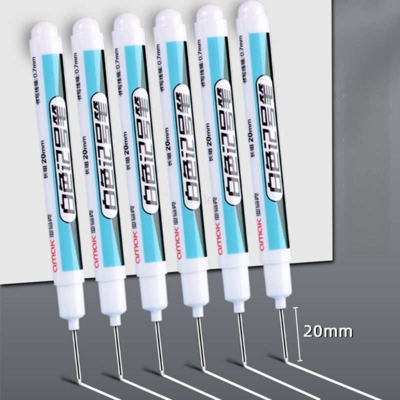 0.7/1.0/2.5mm White Paint Marker Pen Deep Hole Markers Pen Set Waterproof Permanent Oily Pens for Ro