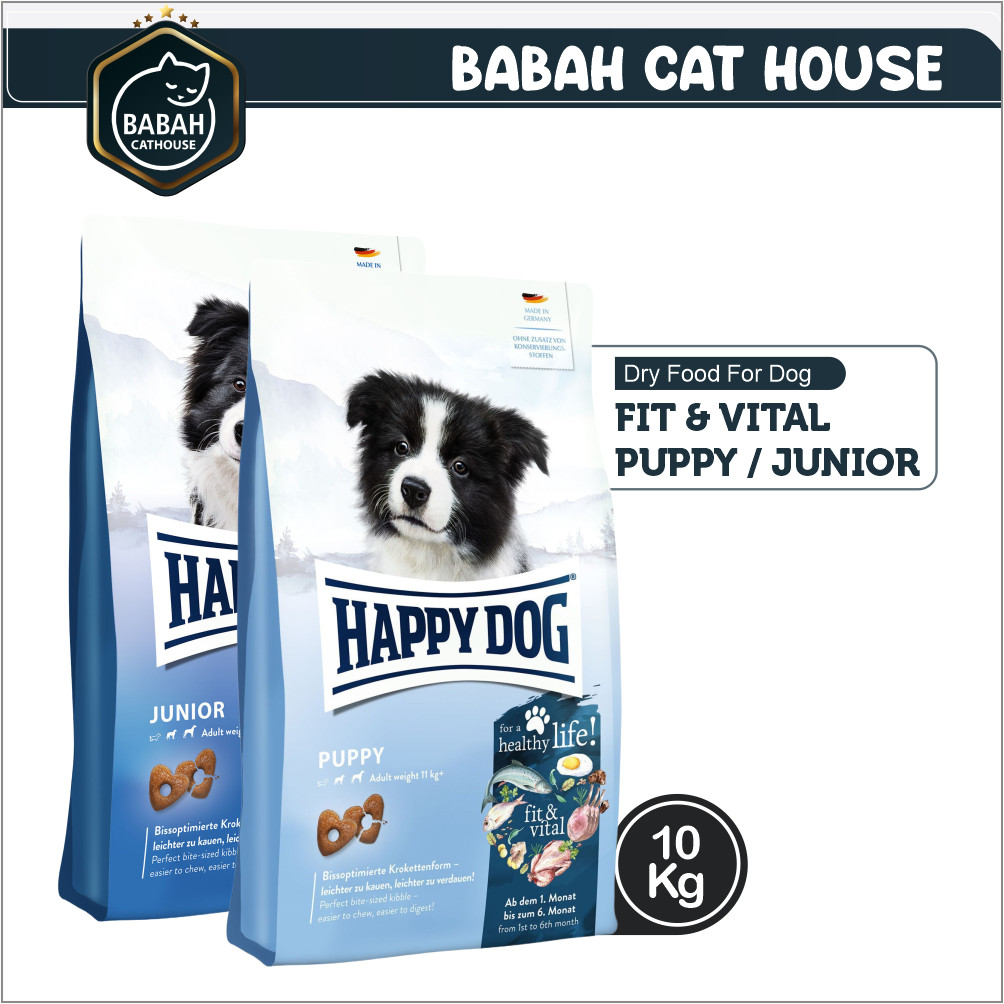 10kg HAPPY DOG FIT & VITAL PUPPY / JUNIOR dog food hc puppies medium breed rc golden labrador siberi