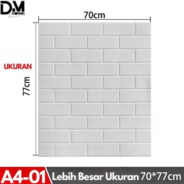 salePaket 10 Lembar Murah DONMI Wallpaper 3D Motif Bata Kulit Jeruk 70cm x 77cm Stiker Dinding Dekor