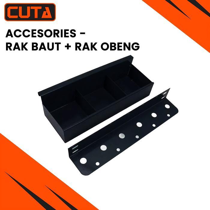 Vinztage0 CUTA Troli Bengkel 3 Susun Trolley Trolly Besi Rak Tools Meja Bengkel Tool Cart Trolley Al