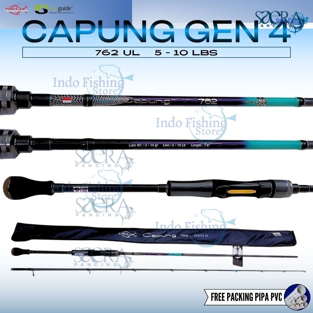 Saera P  Joran RN GEN 3 4 Capung Biru 762 Penta Series Spider Blue Free Packing Pipa Paralon/PVC
