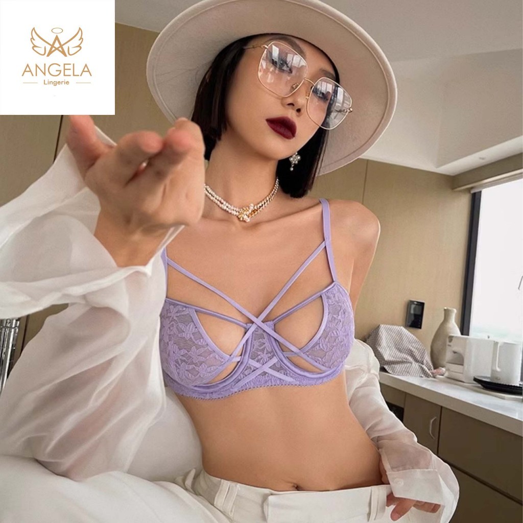 ANGELA PREMIUM JAPAN Paulina Bra BH Push Up Set Bukaan Depan Tanpa Kawat Celana Dalam Wanita Bikini 