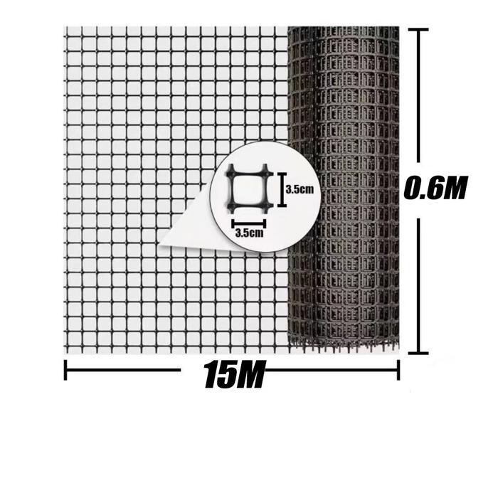 PROMO  Tingginya 0.6Mx15M panjang Plastik taman pagar jaring jaring plastik jaring plastik lubang ke