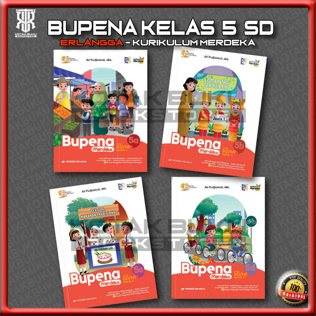 [ Erlangga ] Buku Bupena Kelas 5 SD/MI Kurikulum Merdeka Revisi Terbaru