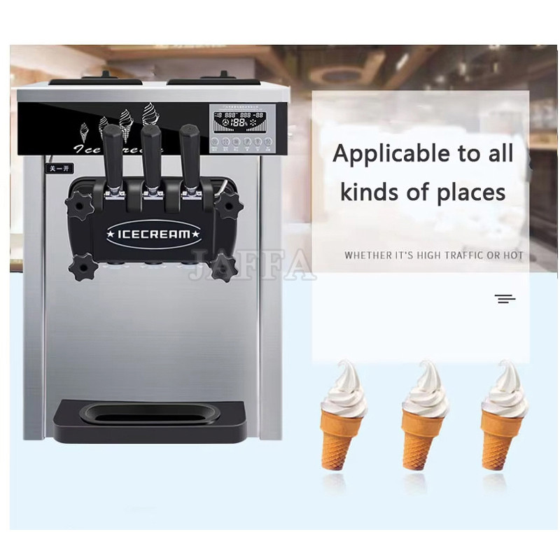Commercial Multi Functional 3 Flavor Yogurt Ice Cream Machine Soft Yogurt Filling Function Equipped