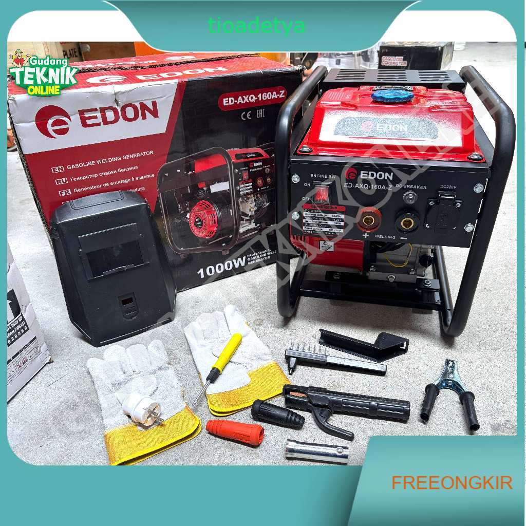Genset LAS 1000Watt EDON ED-AXQ-160A-Z AVR / Genset Mesin Welding Las Listrik 1000 Watt 160A Power G