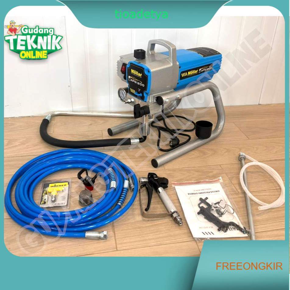 Mesin Semprot Cat Spray Gun AIRLESS MOLLAR APS1200 T800A 800W 1200W / Mesin Cat Tanpa Kompresor Spra