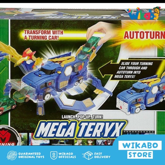 Turning mecard mecanimals mega teryx vehicle