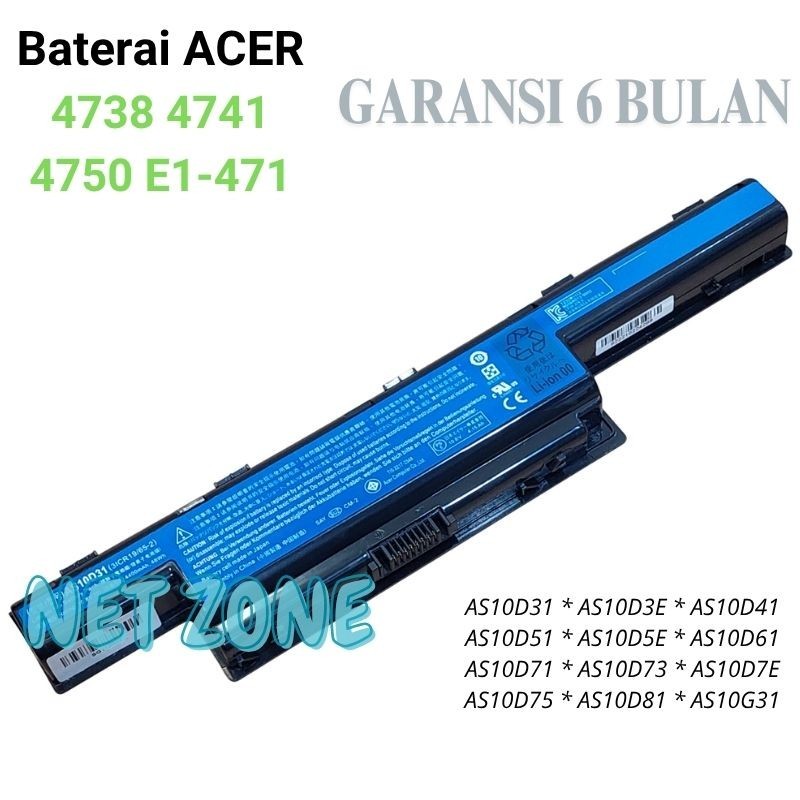 Baterai Acer Aspire 4755 4755G 4755Z 4755ZG 4755T 4738 4739 -NZONE