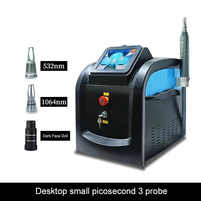Picosecond laser Portabel pico laser alat clinic kecantikan blackdoll Hapus tato flek Rejuvanation B