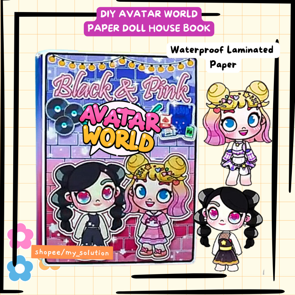 DIY Paper Doll House Avatar World Paper doll Avatar Paper Doll House Book DIY Activities For Kids Pa