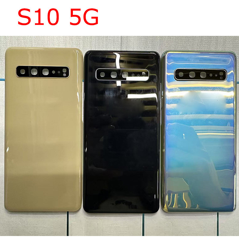 AAA+++ New Battery Back Cover For Samsung Galaxy S10 5G G977 G977N Battery Back Cover Glass Back Doo