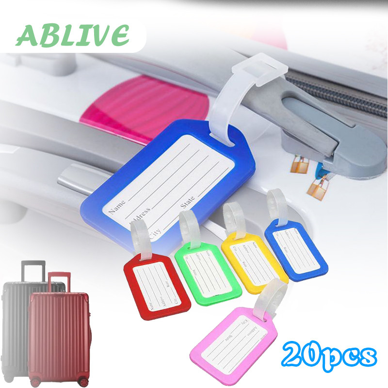 Luggage Tag Gantungan 20pcs Name Tag Koper Travel Name Tag Id Bag Tag Koper Tas Label Gantungan Tag 