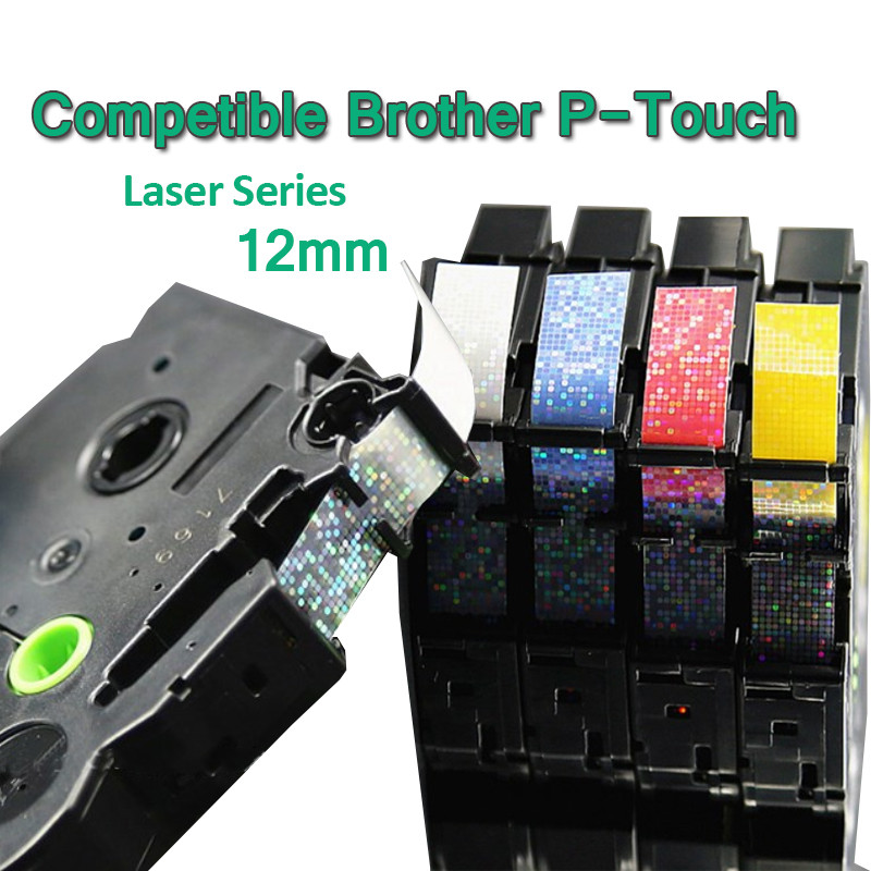 1Pcs 12mm 231L1 Compatible For TZe-231 TZe 231L1 TZ221L1 Colorful Laser 12mm Label Tape For Brother 