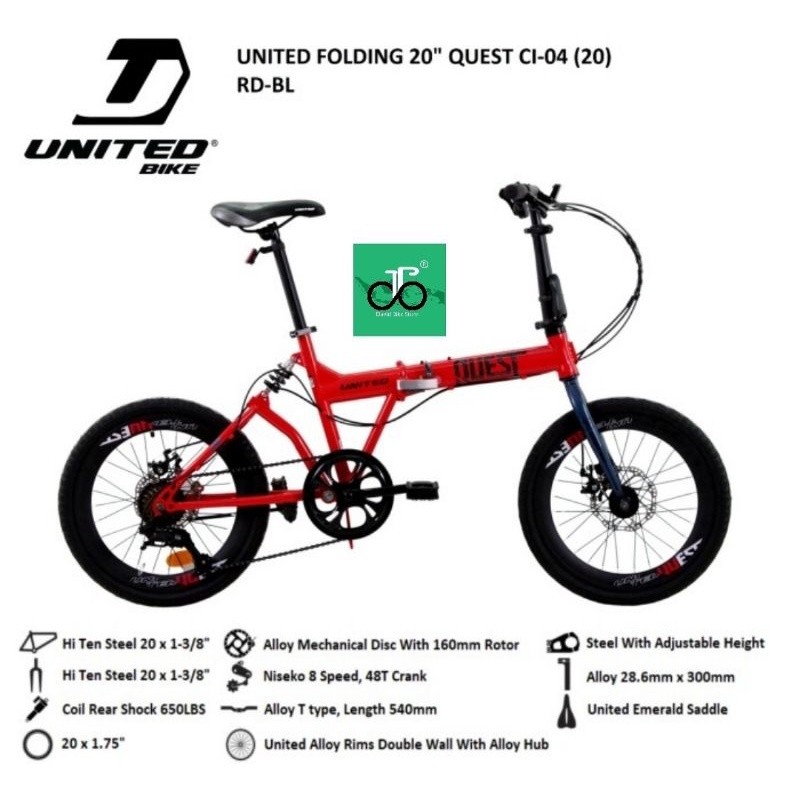 Sepeda lipat 20" United Quest Cl-04