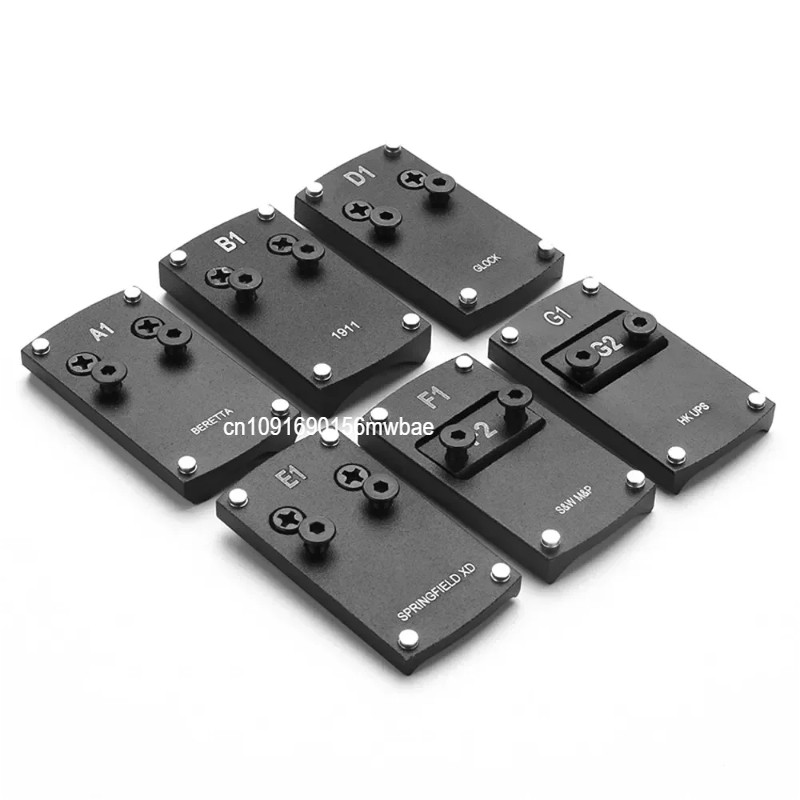 CNC Metal Optics Sight Mount Plate for Bereta 1911 S&W M&P HK UPS TS9 Glok fit Docter Burris Frenzy 