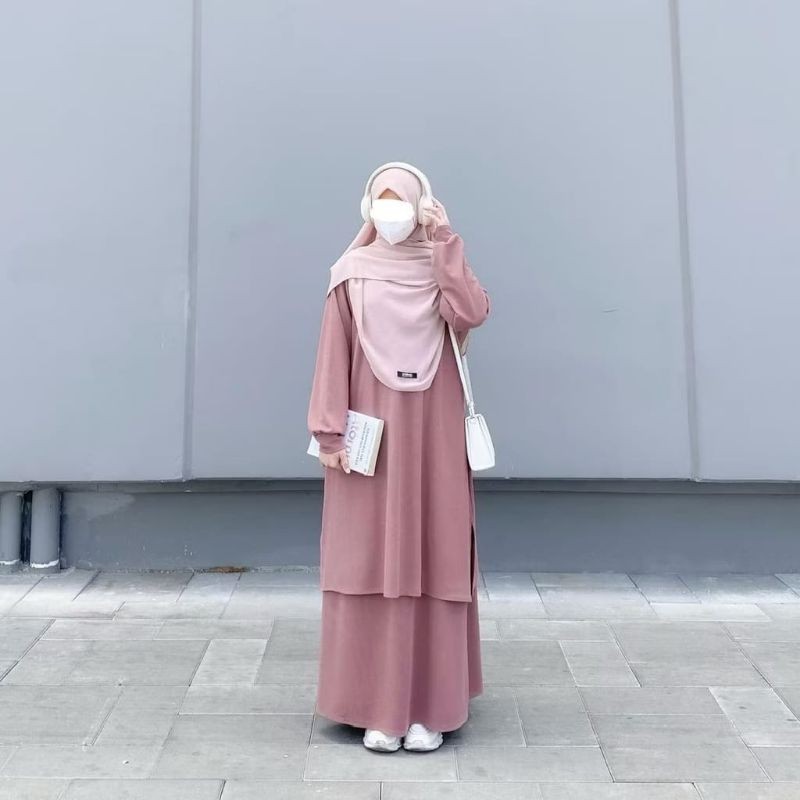 BJP - baju one set Rok + Tunik setelan ukuran jumbo