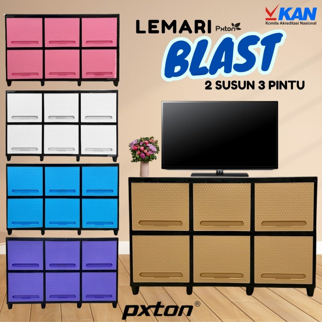 PXTON - LEMARI PLASTIK BLAST 2 SUSUN MEJA TV MINIMALIS / RAK PAKAIAN / Lemari pakaian plastik / Rak 