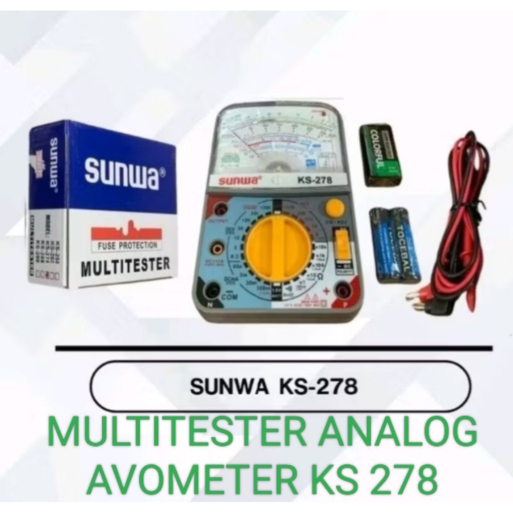 GILISHOP Multitester Analog sunwa KS 278 multitester original