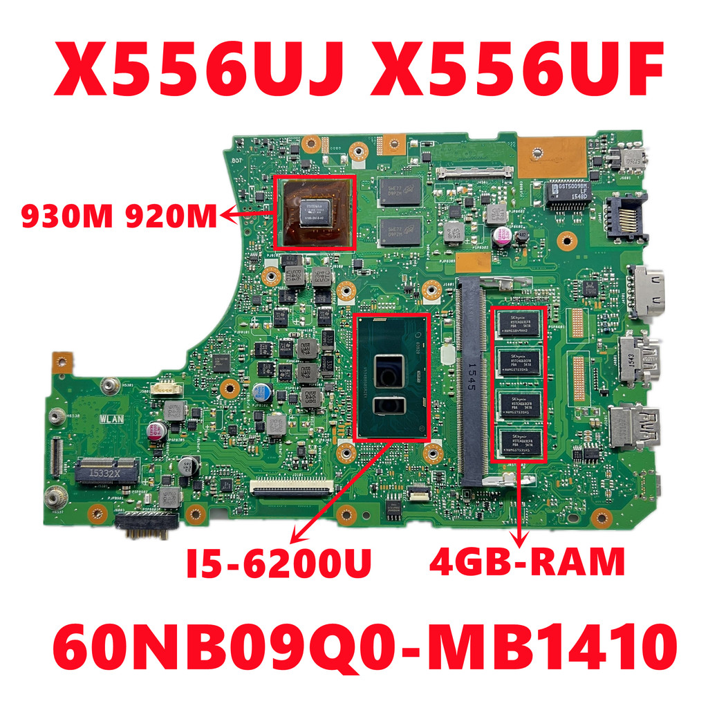 60NB09Q0-MB1410 X556UJ Mainboard For ASUS X556UJ X556UF X556UV X556UQK Laptop Motherboard With I5-62