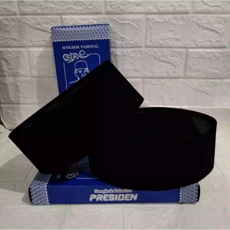 PECI/KOPIAH HITAM SONGKOK BAHAN BULUDRU /KOPEAH PERSIDEN
