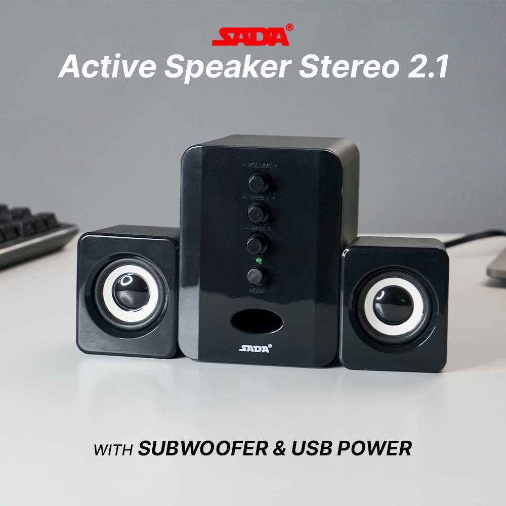 Speaker Active Speaker Stereo 2.1 with Subwoofer & USB Power