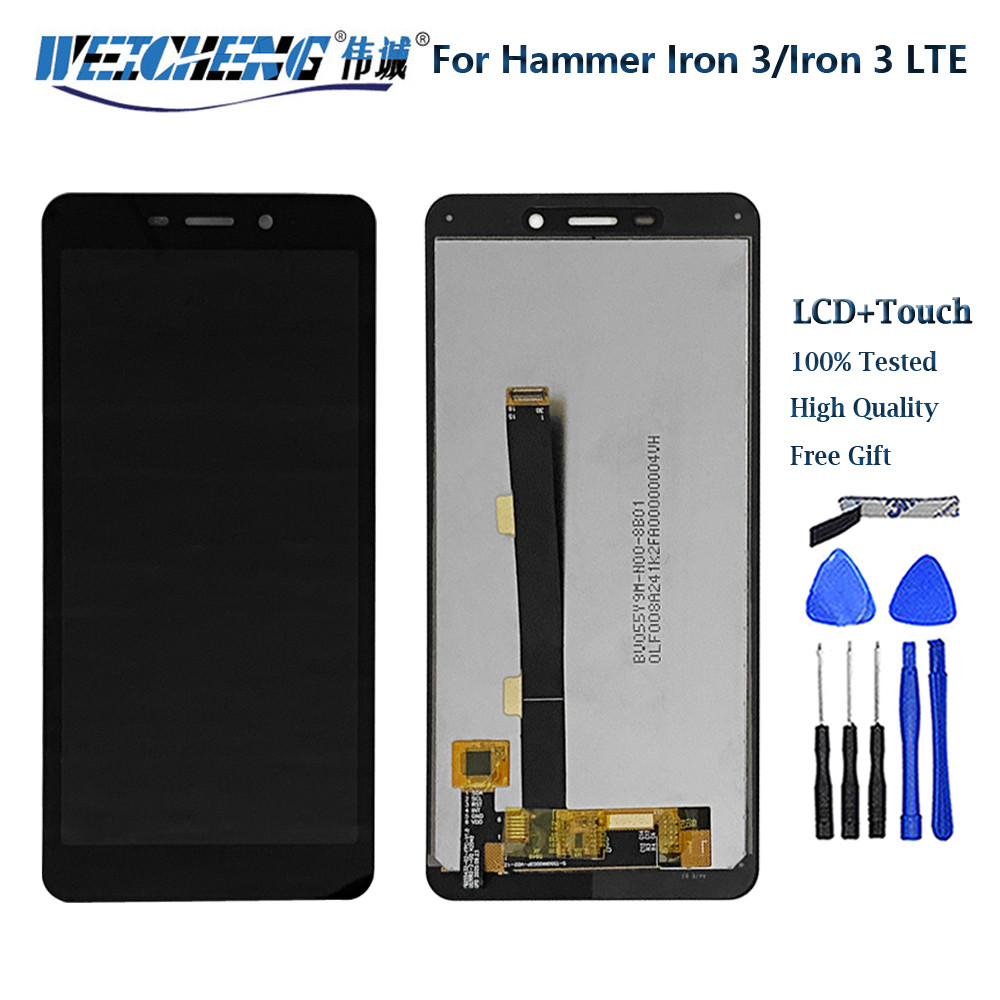 New Original myPhone Hammer Iron 3 Lcd splay Glass Assembly Tou Screen Glass 5.5in for myPhone Hamme