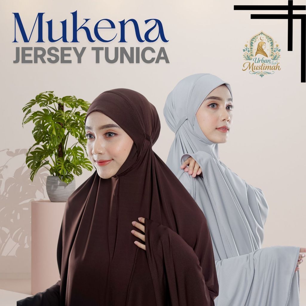 Mukena Tunica Premium Jumbo – Jersey Halus Adem Anti Kusut