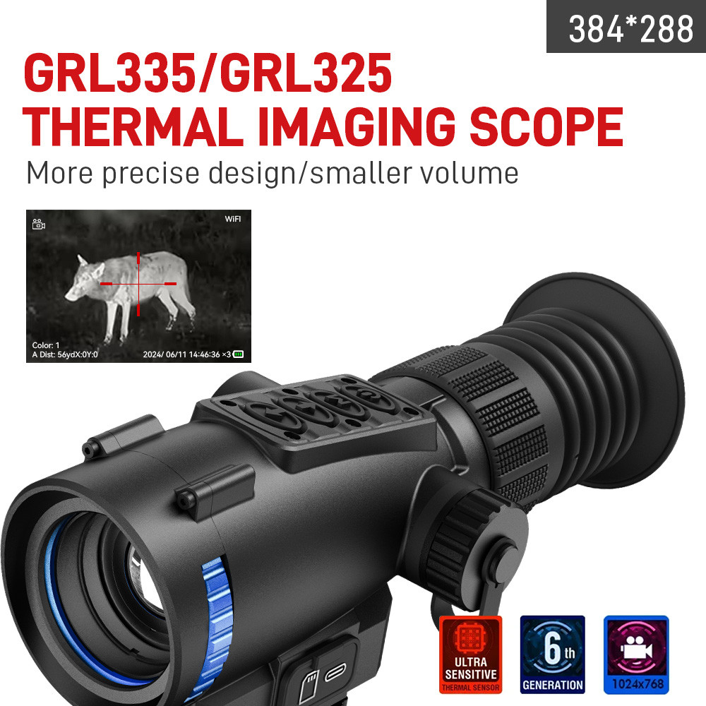 1800M Thermal Scope 384X288 (50Hz) Thermal Imaging Rifle Scope Monocular Night Camera Vision  Scope 