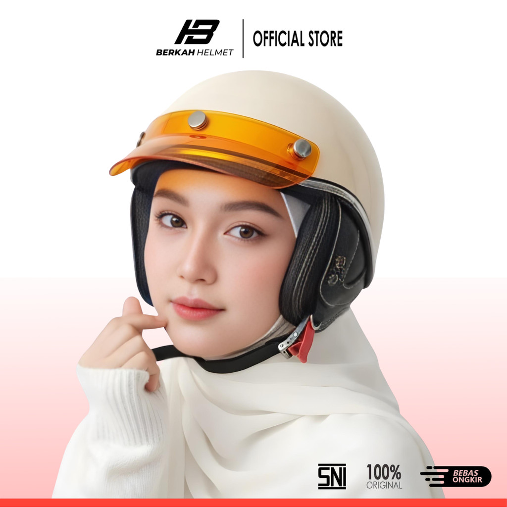 Helm Half Face Retrograde Klasik Retro Chip Cooper Warna Matte Gloxy Helm Vespa Skuter Helm Cewek Co