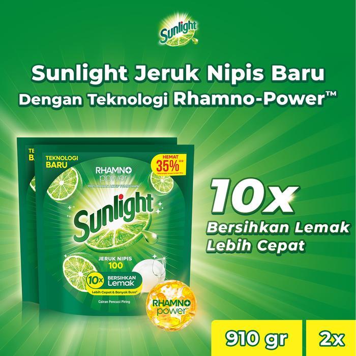 Sunlight Sabun Cuci Pencuci Piring Cair Jeruk Nipis Lime 1000ml Isi 2