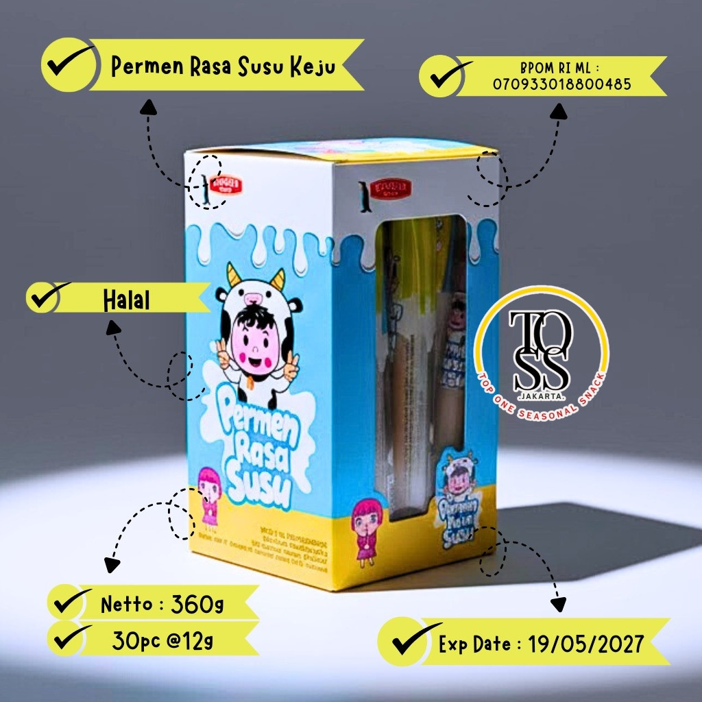 Permen Lunak Susu Keju Penguin Brand – Lembut, Creamy, Anak Suka, Snack Manis Halal ( KOTAK )