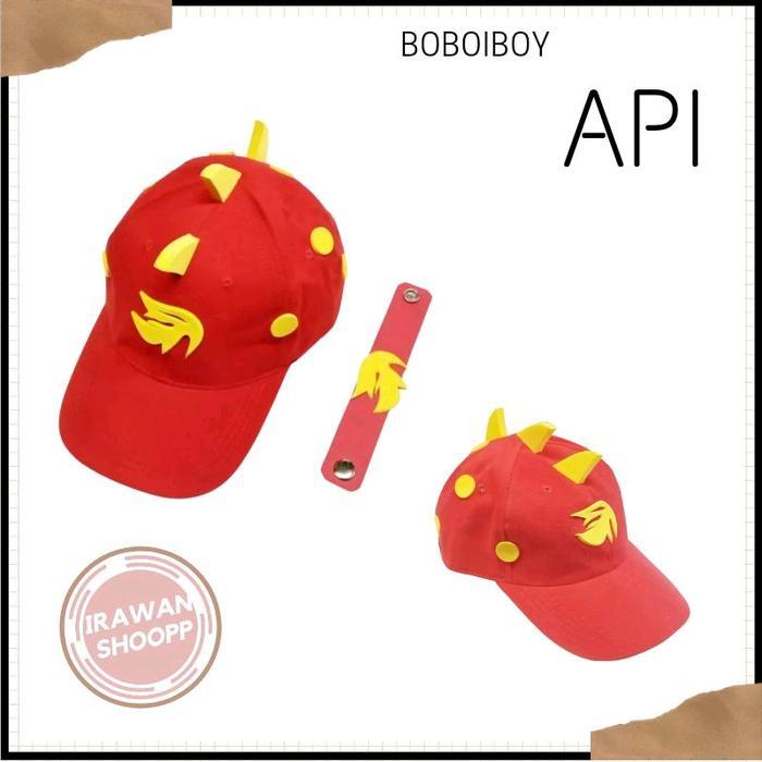 Topi Anak Boboiboy Api bonus Gelang Fashion - Boboiboy Api, S