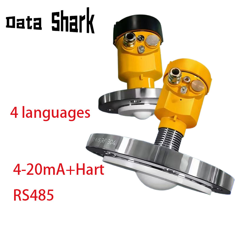 Sensor level radar 80ghz untuk cairan dan padatan, perangkat pengukur level radar, pengukuran level 