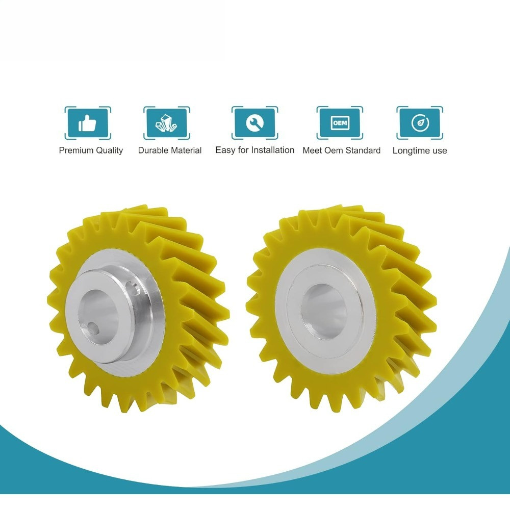 2Pcs Mixer Worm Gear  W10112253 for KitenAid Mixers Gear Replace Parts