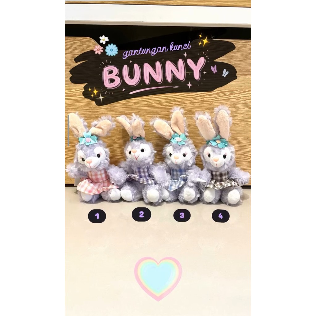 Gantungan Boneka Mini Kelinci Lavender Dress Pastel AW 0603218