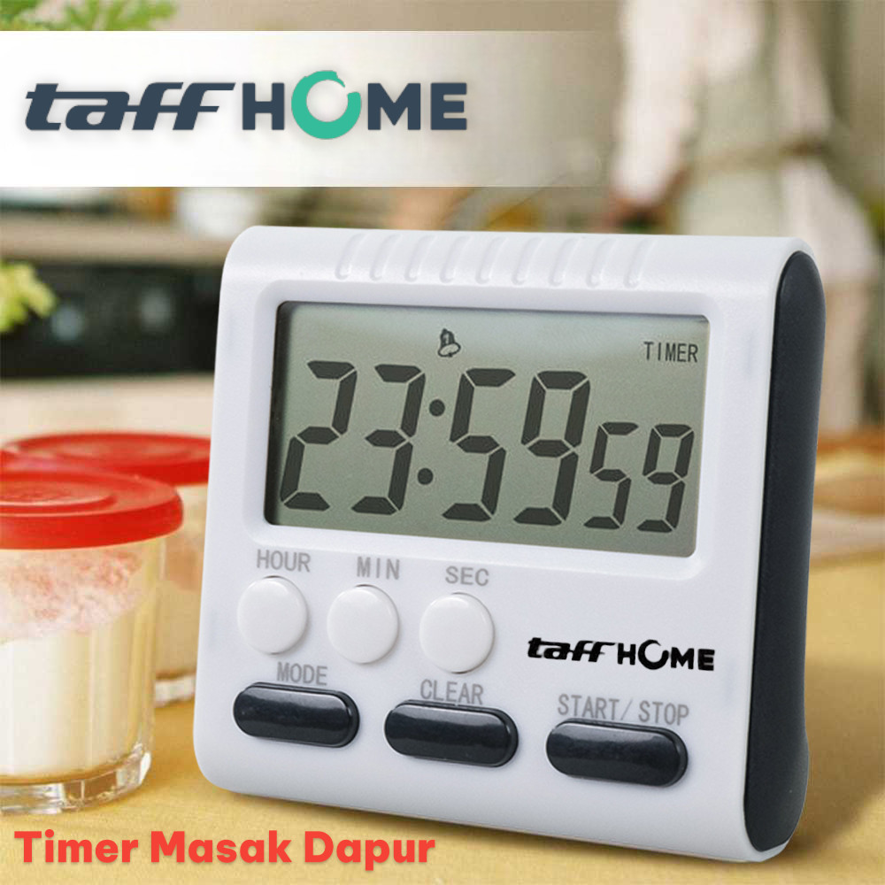 Timer Masak Dapur TaffHOME Magnetic Stand Kitchen Countdown Clock / timer masak / timer digital / ti