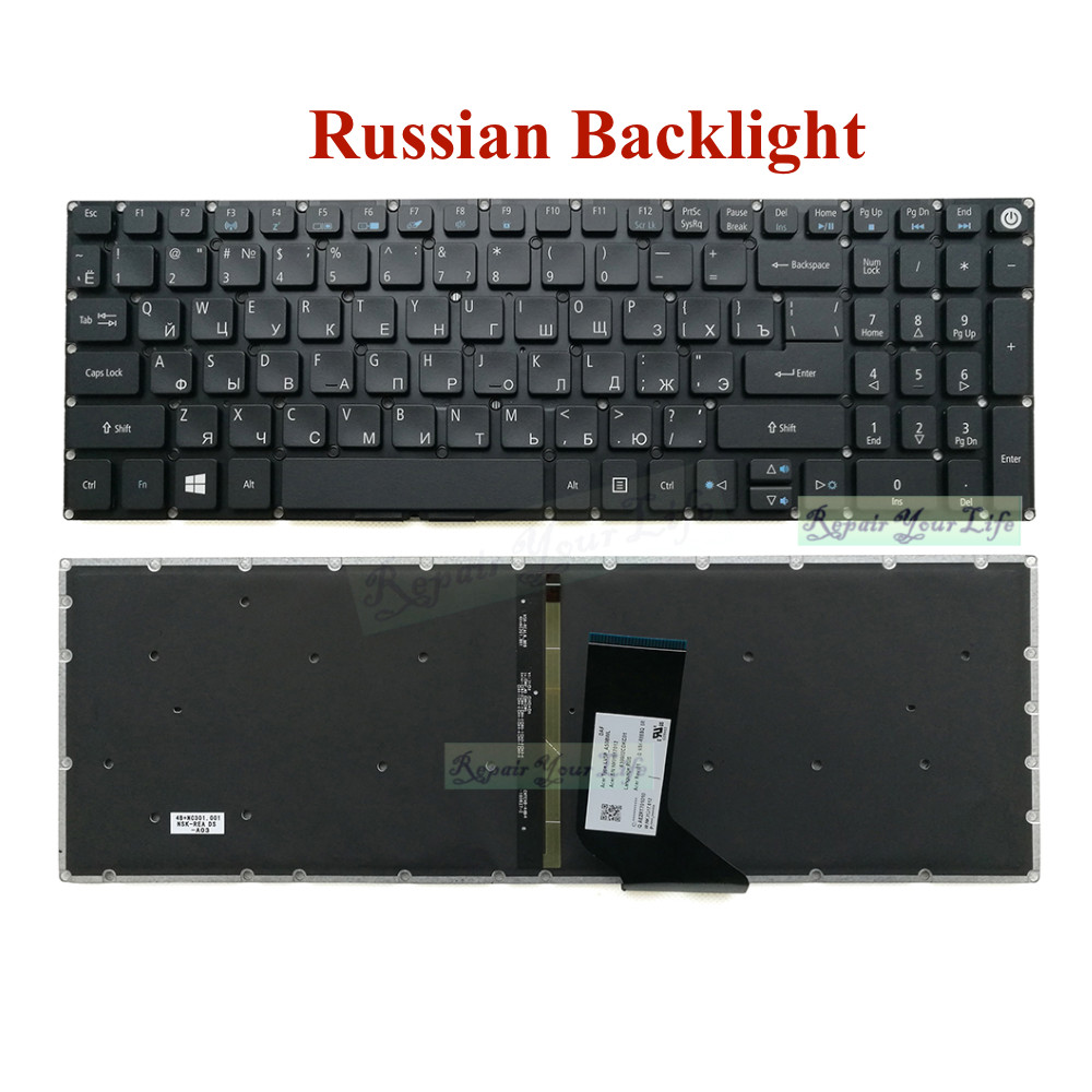 CF Hungarian Russian Backlit Keyboard for Acer Aspire V15 Nitro VN7 572 VN7 572G VN7 572TG VN7 592G 