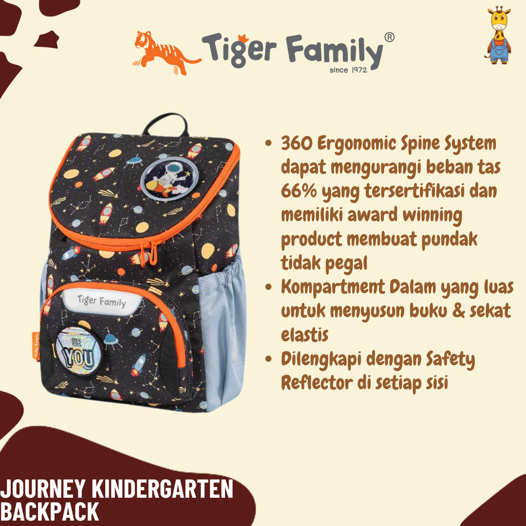 Tiger Family Journey Kindergarten Backpack - Tas Ransel Anak