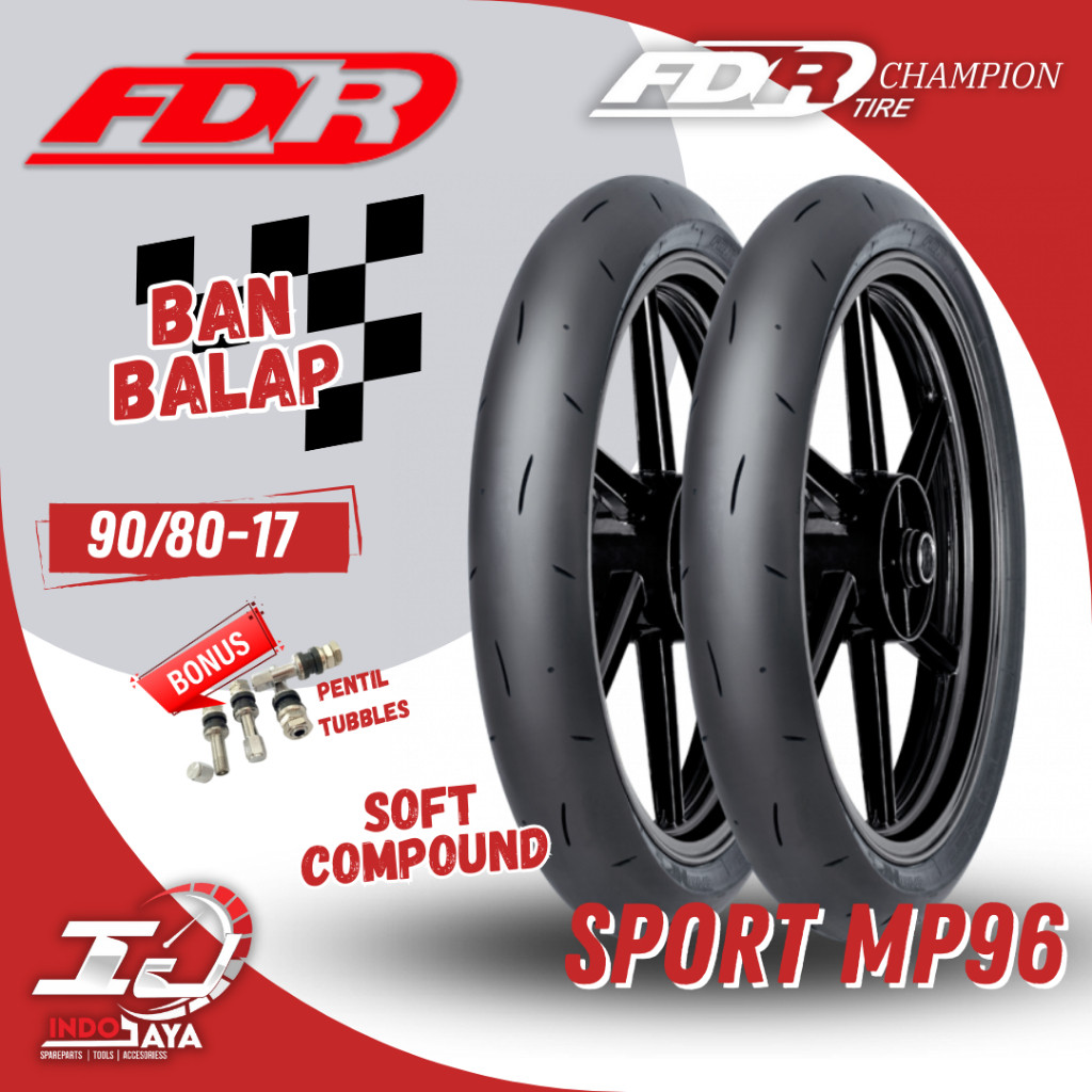 (READY COD) BAN LUAR FDR CHAMPION SPORT MP 96 (90/80-17) RING 17 / -17 BAN BEBEK TUBELESS MP96 / MP-