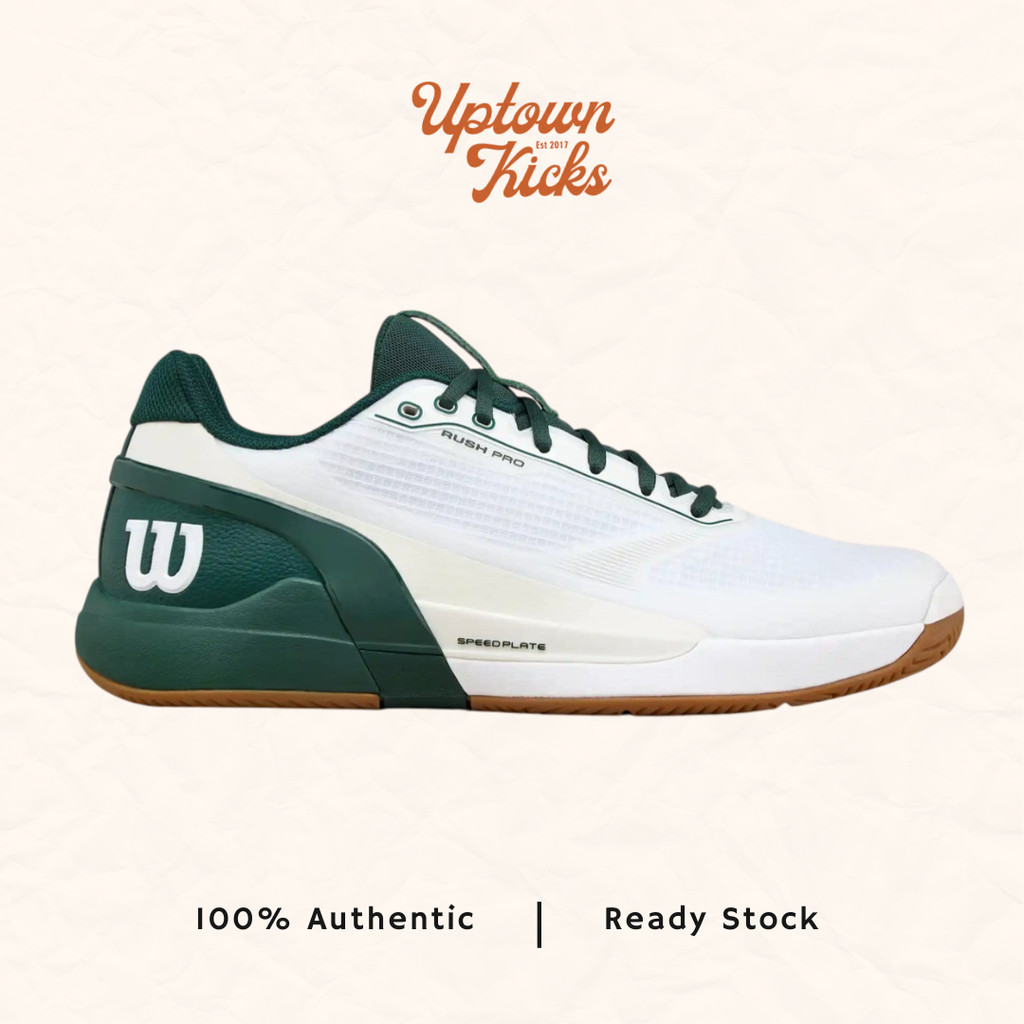 Wilson Rush Pro 5.0 White Sycamore Gum Men Tennis Shoes Sepatu Tenis Pria WRS337180U (100% original)