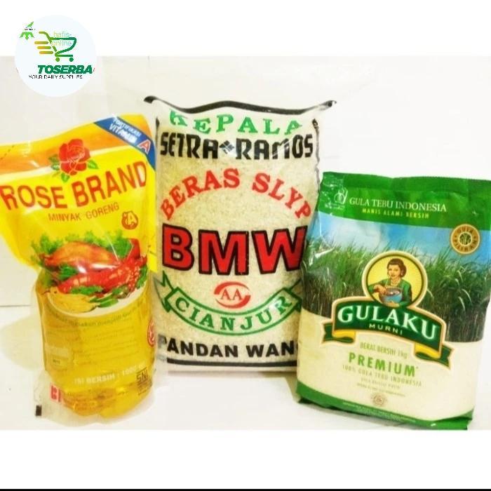 paket sembako murah gula beras minyak - paket A